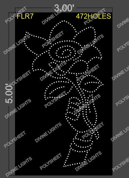 FLR7 FLOWER 5X3 FEET 472 HOLES