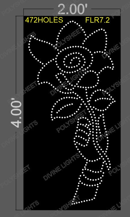 FLR7.2 FLOWER 4X2 FEET 472 HOLES