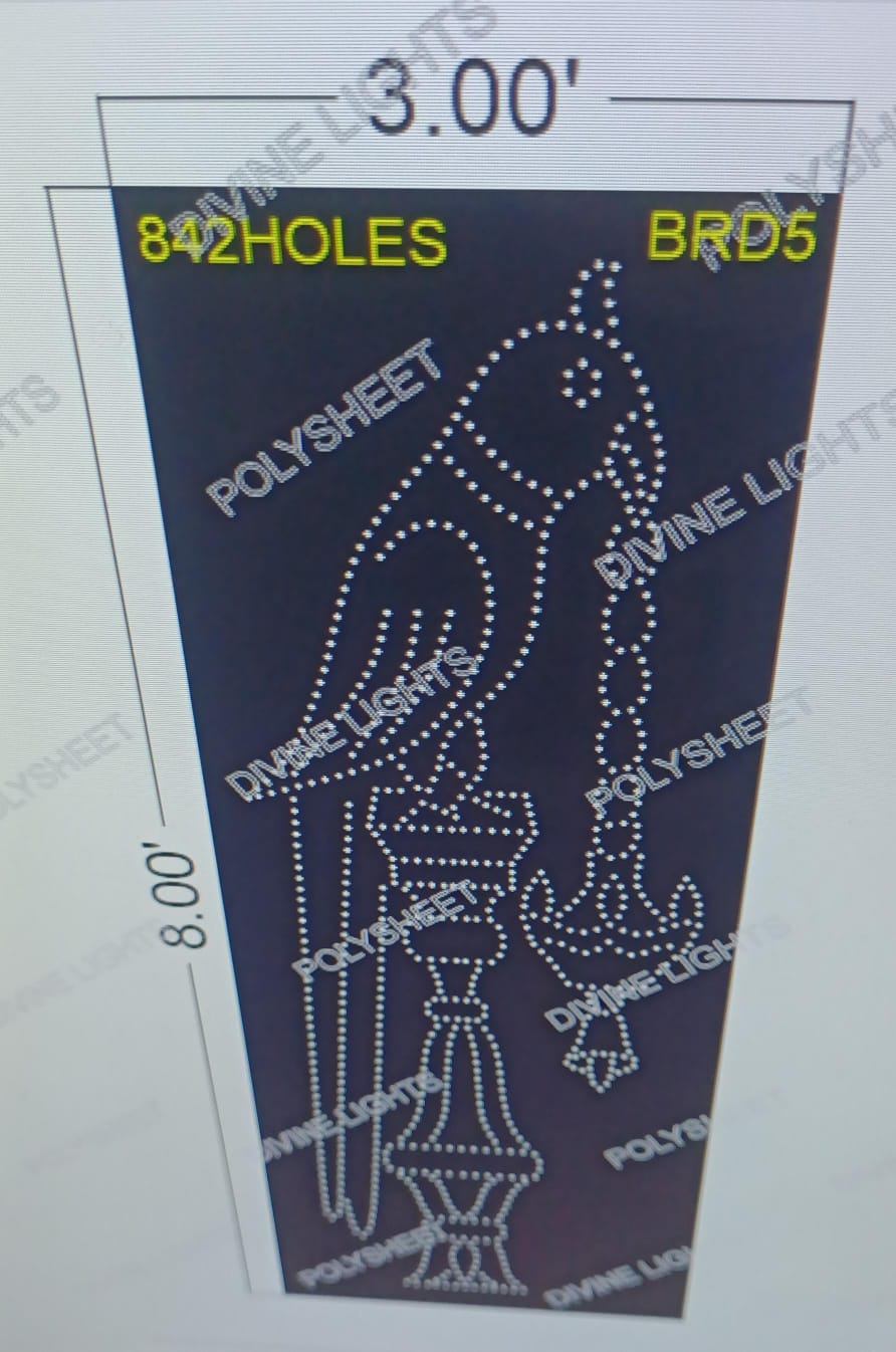 BIRD5 PARROT 8X3 FEET 842 HOLES