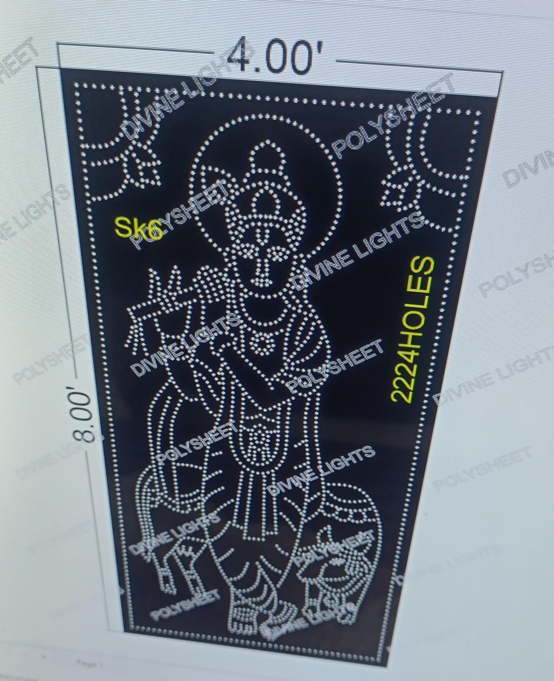SK6 SHREE KRISHNA 8X4 FEET 2224 HOLES