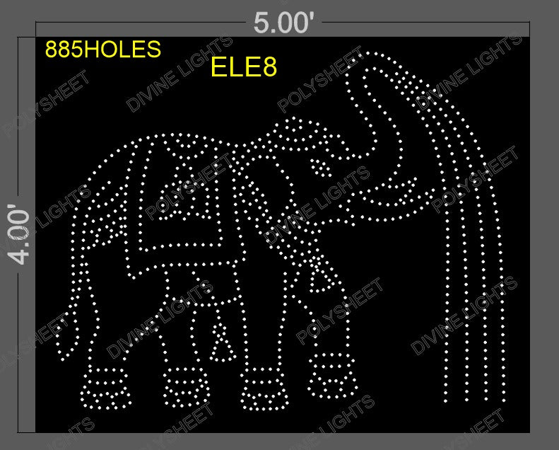 ELE8 ELEPHANT 4X5 FEET 885 HOLES