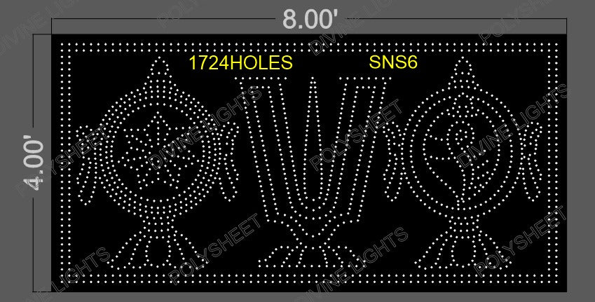 SNS6 SANKHU NAMAM SAKHRAM 4X8 FEET 1724 HOLES