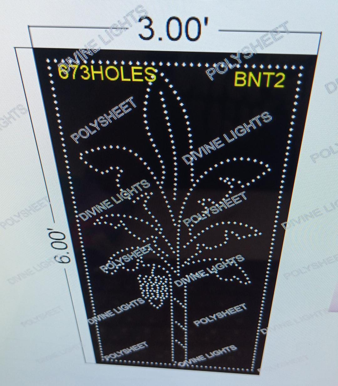 BNT2 BANANA TREE 6X3 FEET 673 HOLES