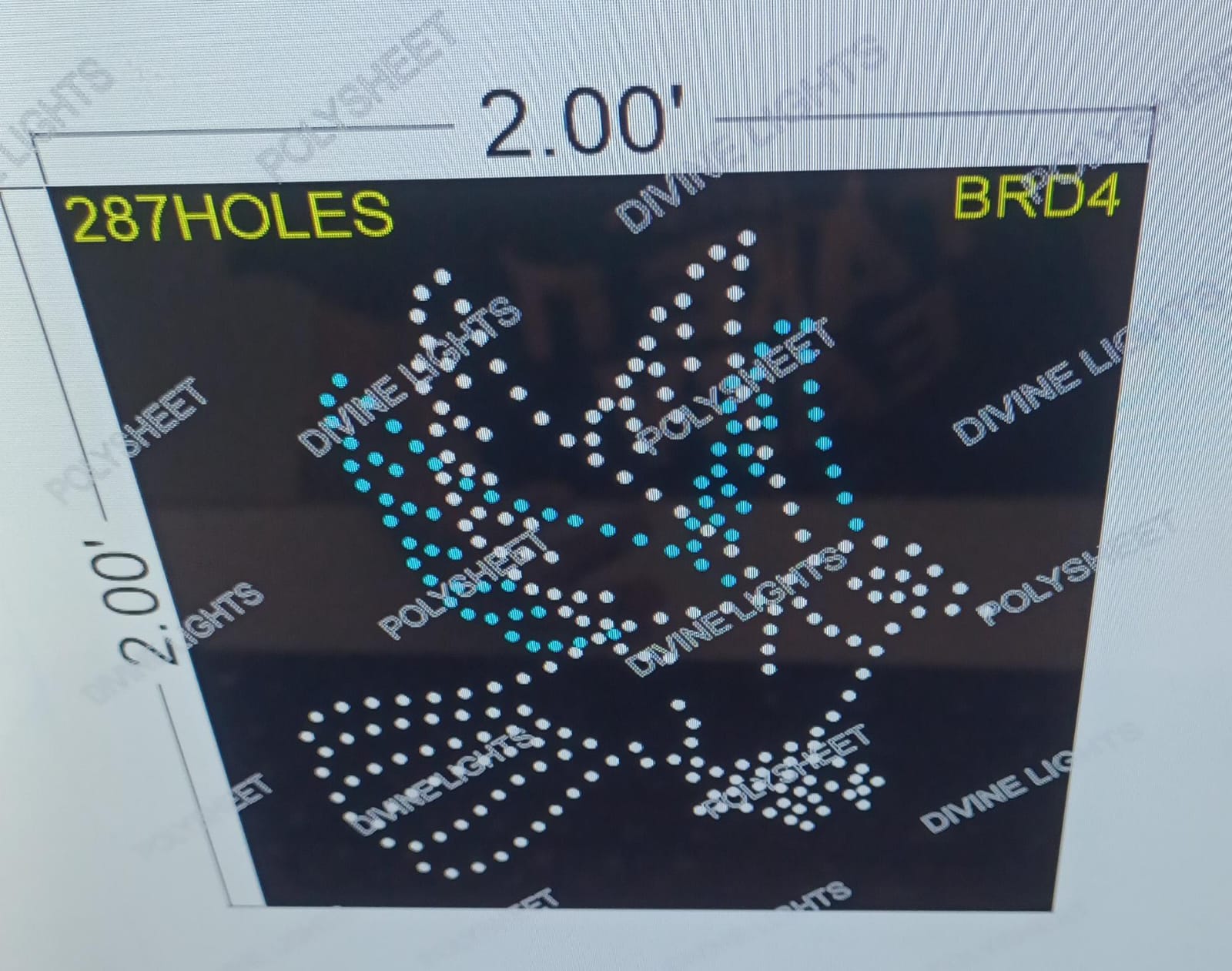 BRD4 BIRD 2X2 FEET 287 HOLES