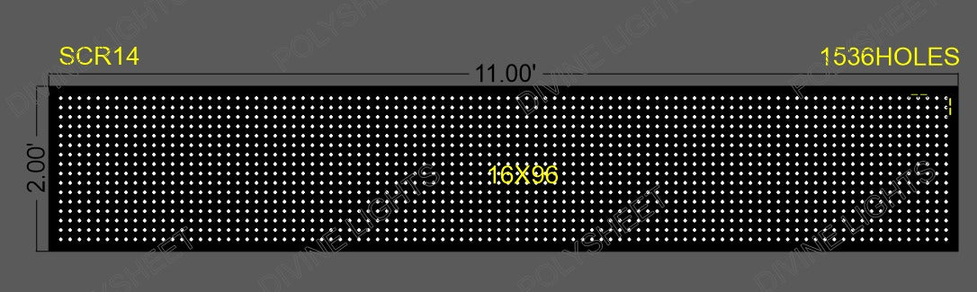 SCR14 SCREEN 2X11 FT 1536 HOLES