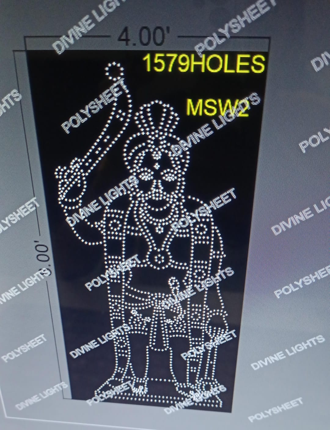 MSW2 SHREE MUNISWARAN 8X4 FEET 1579 HOLES