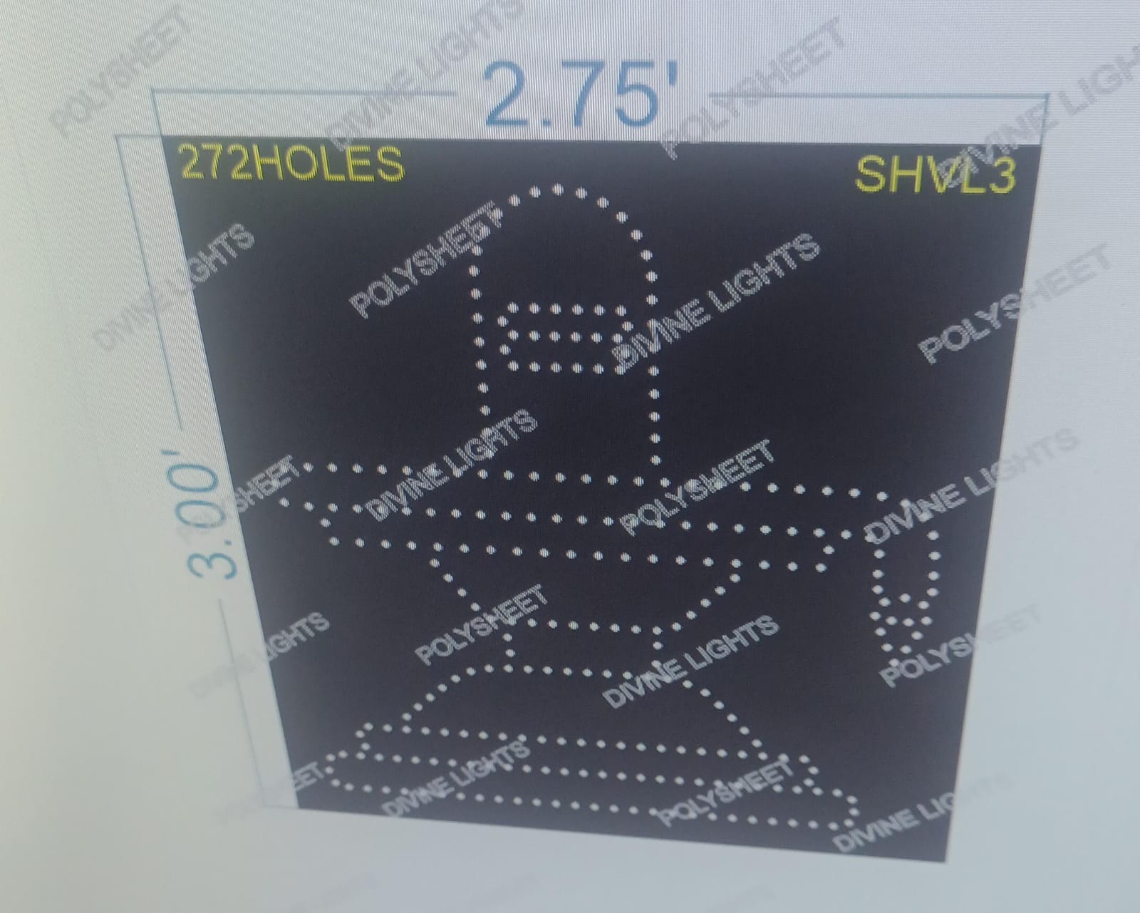 SHVL3 SHIVLING 3X2.75 FEET 272 HOLES