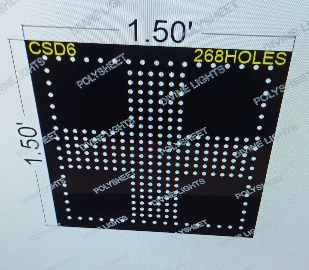 CSD6 CUSTOM DESIGN 1.5X1.5 268 HOLES