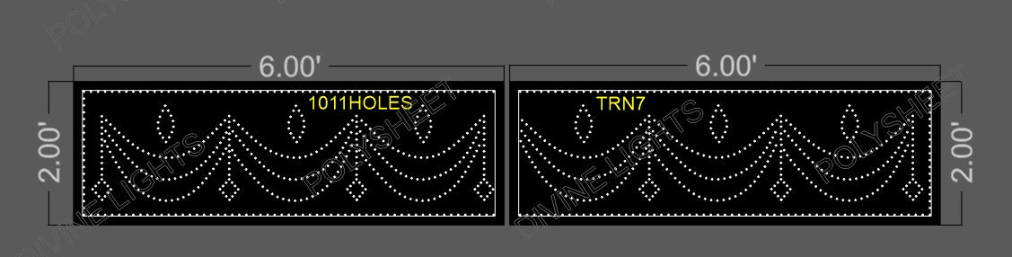 TRN7 TORAN 2X12 FEET 1011 HOLES