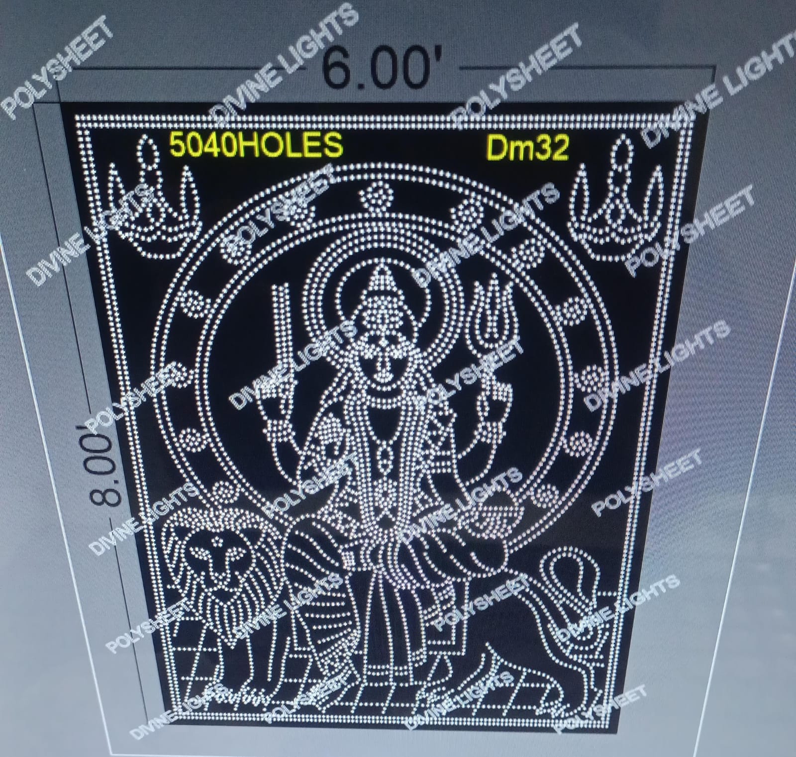 DM32 DEVI MATA 8X6 FEET 5040 HOLES (2 PART )
