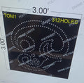 TOM1 TAMIL OM  3X3 FEET 312 HOLES