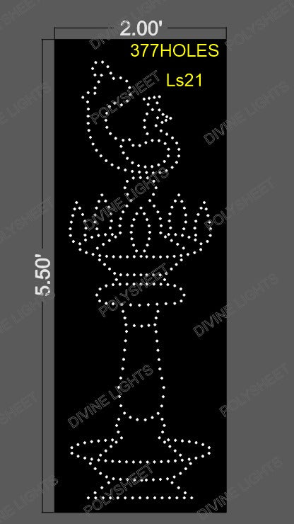 LS21 LAMP STAND 5.5X2 FEET 377 HOLES