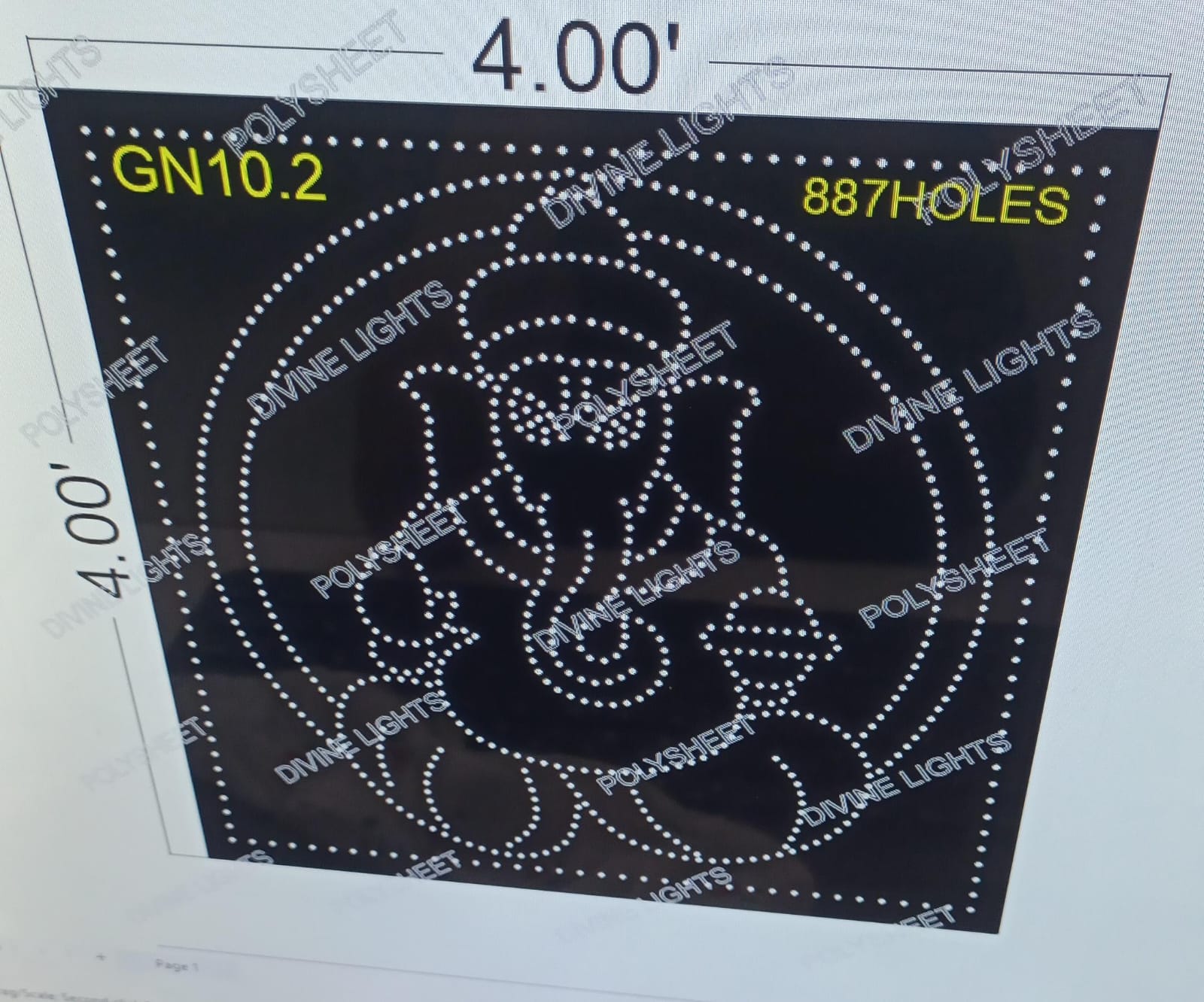 GN10.2 GANESHJI 4X4 FEET 887 HOLES