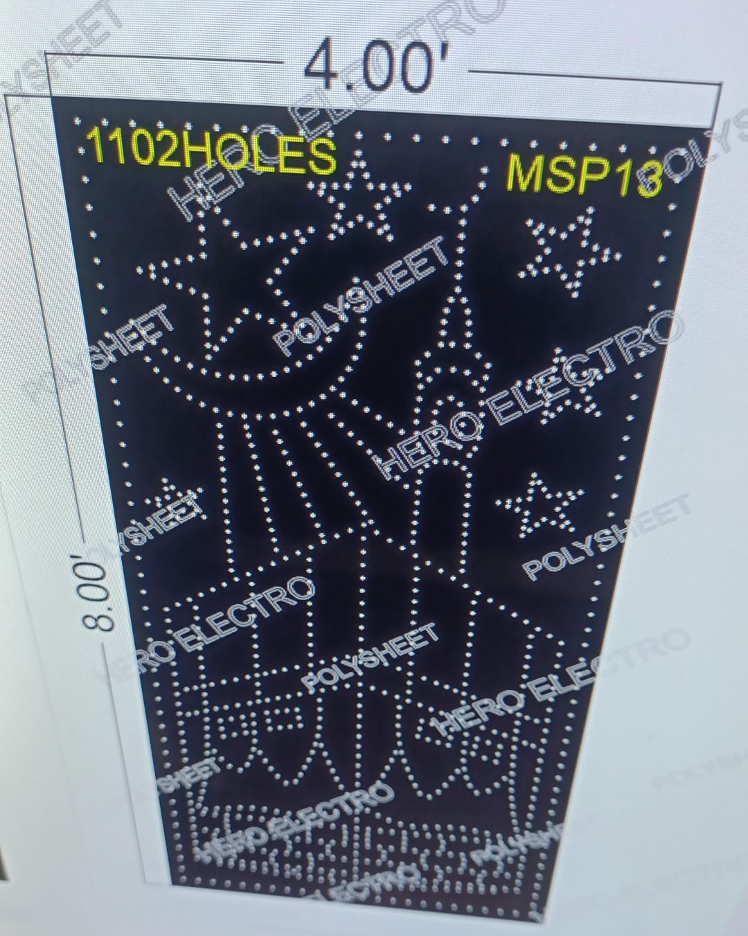 MSP13 MUSLIM PART 8X4 FEET 1102 HOLES