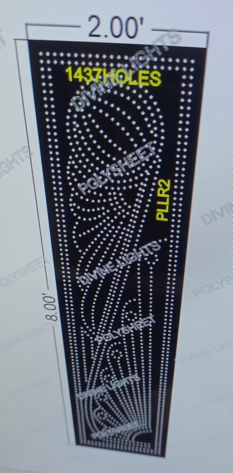 PLLR2 PILLAR 8X2 FEET 1437 HOLES
