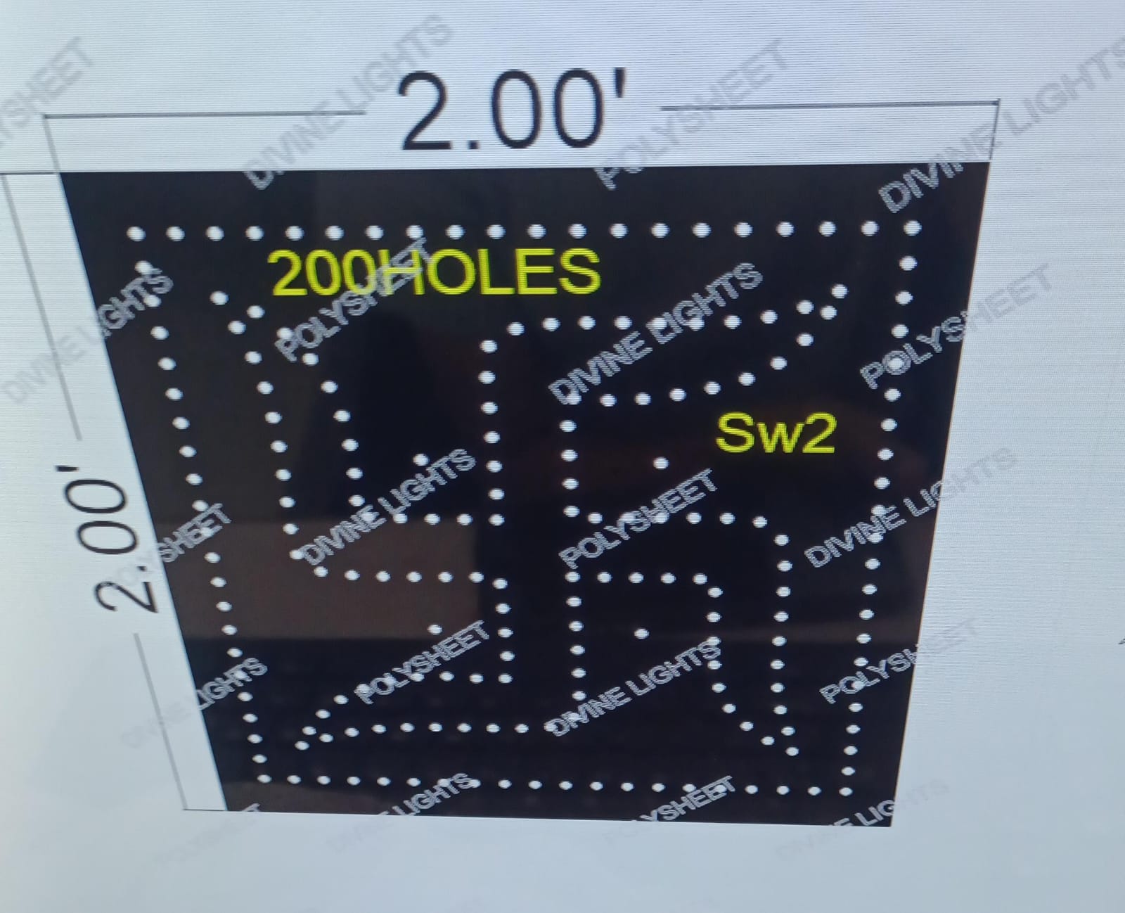 SW2 SWASTIK 2X2 FEET 200 HOLES