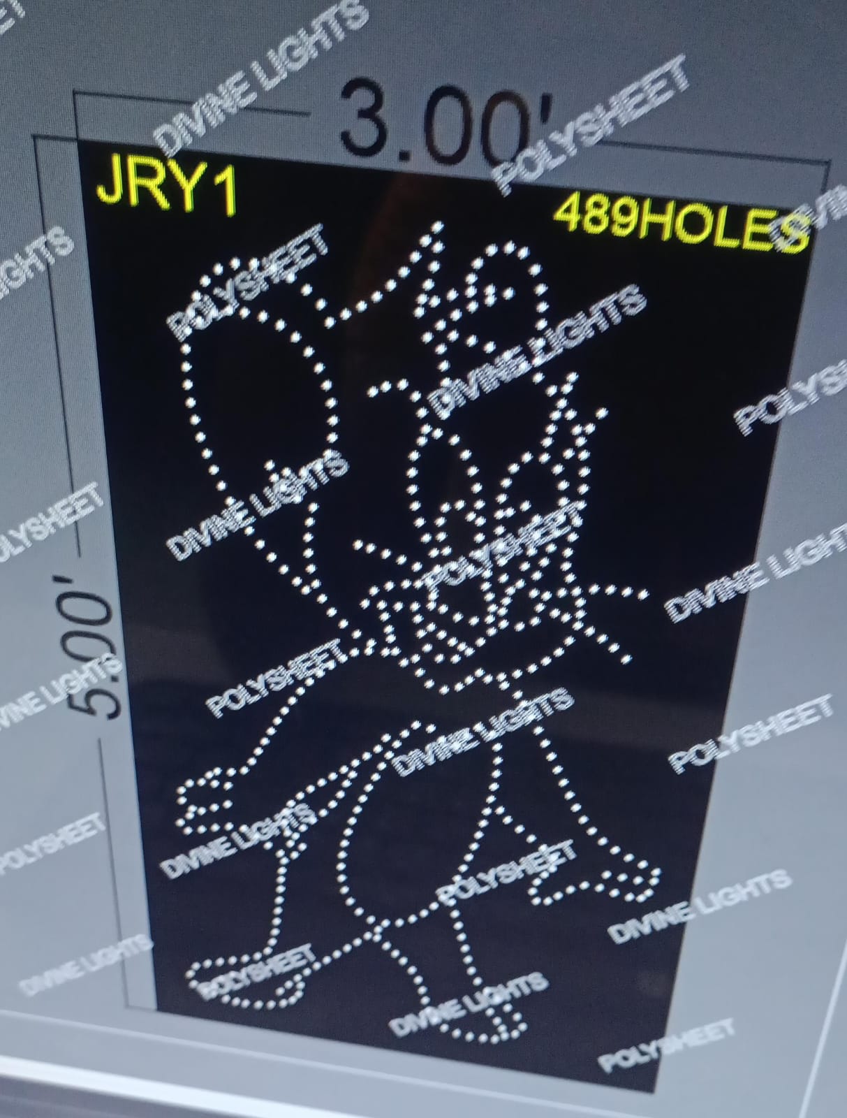 JRY1 JERRY 5X3 FEET 489 HOLES