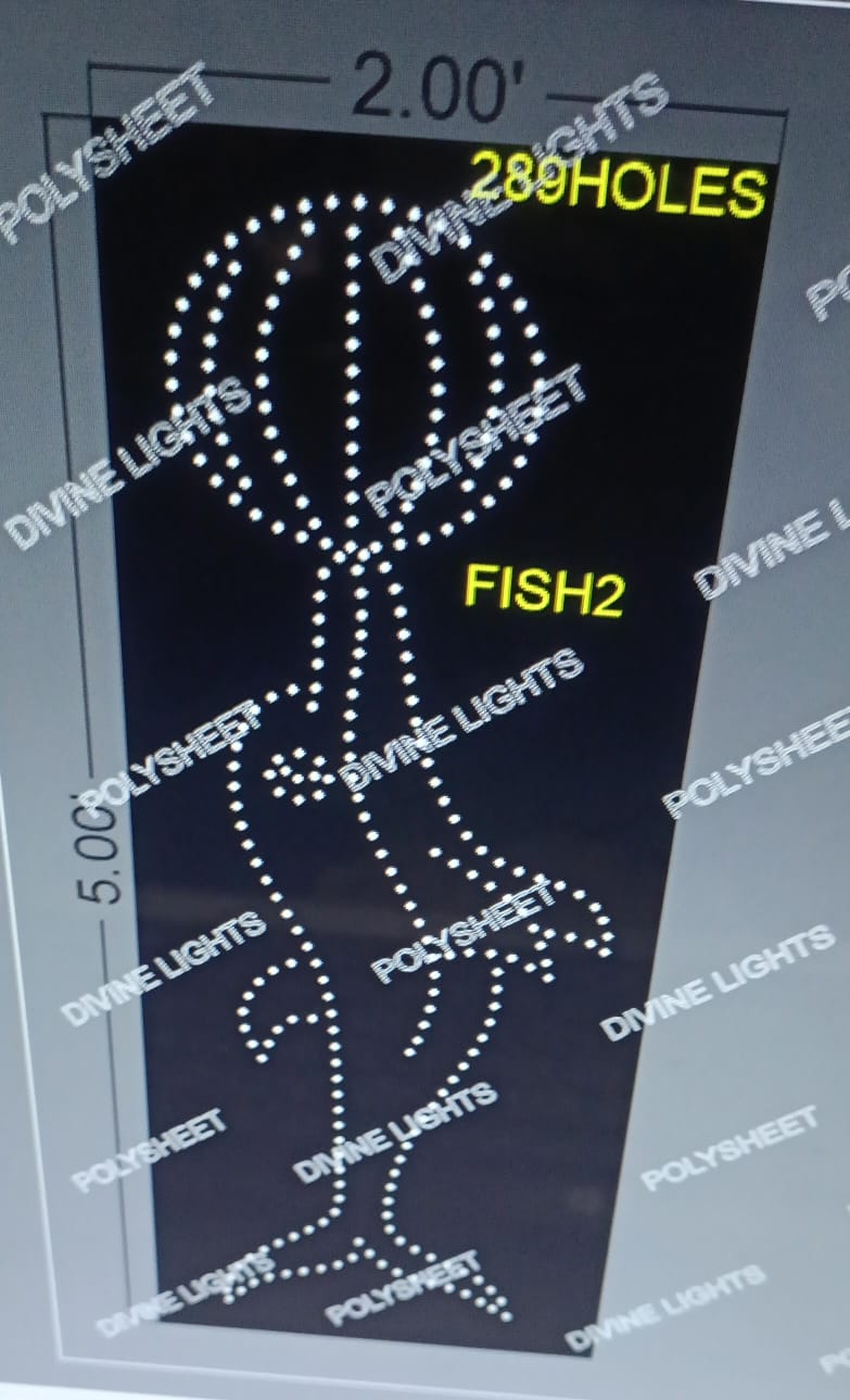 FISH2 FISH 5X2 FEET 289 HOLES