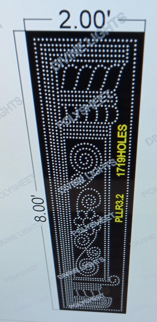 PLLR3.2 PILLAR 8X2 FEET 1719 HOLES
