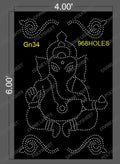 GN34 GANESH JI 6X4 FEET 968 HOLES
