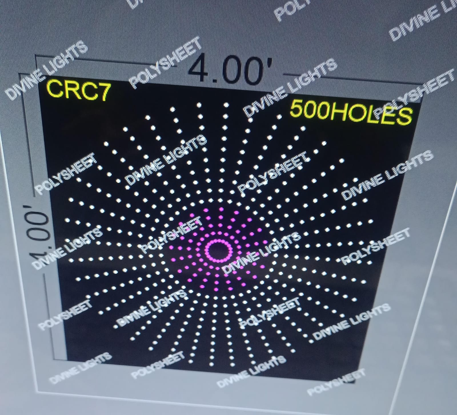 CRC7 CIRCLE 4X4 FEET 500 HOLES