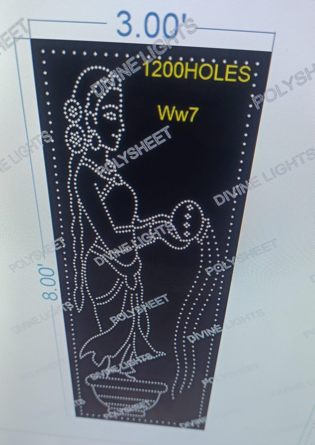 WW7  WOMEN 8X3 FEET 1200 HOLES