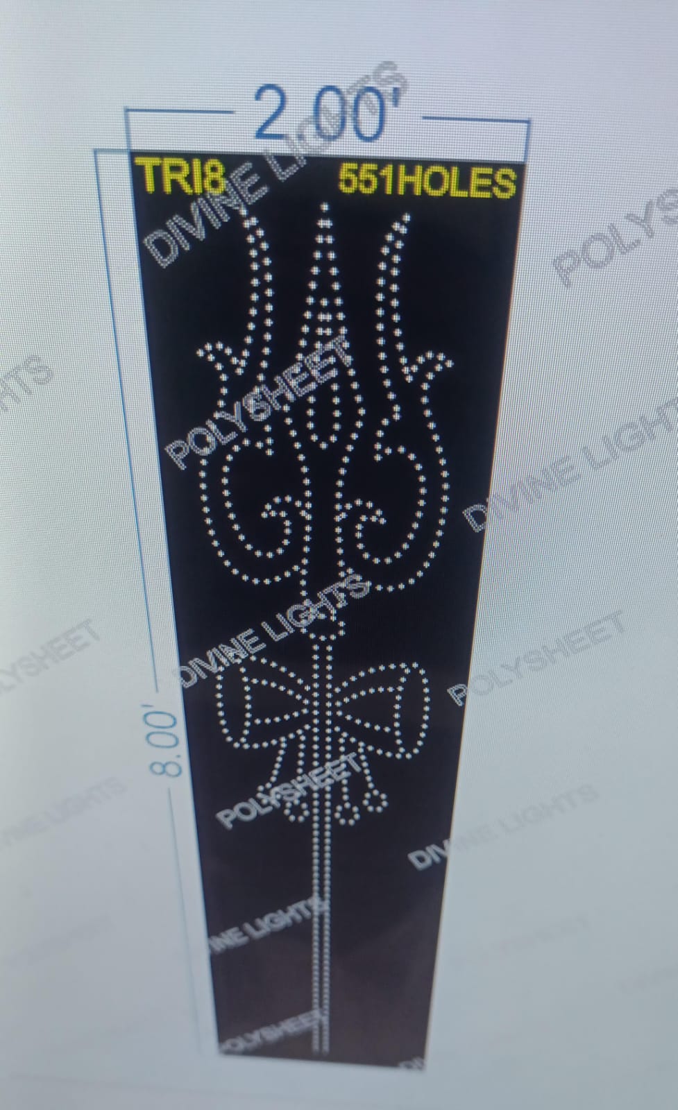 TRI8 TRISHUL 8X2 FEET 551 HOLES