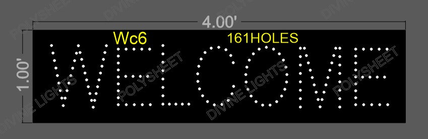 WC6 WELCOME 1X4 FEET 161 HOLES