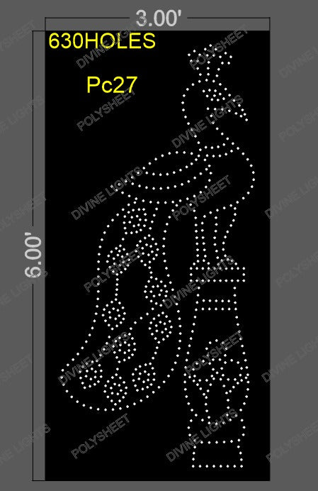 PC27 PEACOCK 6X3 FEET 630HOLES