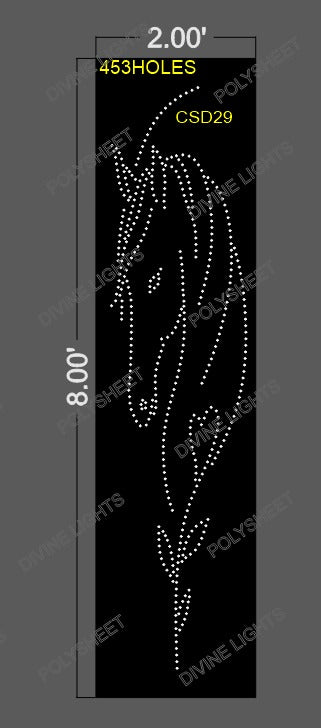 CSD29 CUSTOM DESIGN 8X2 FEET 453 HOLES