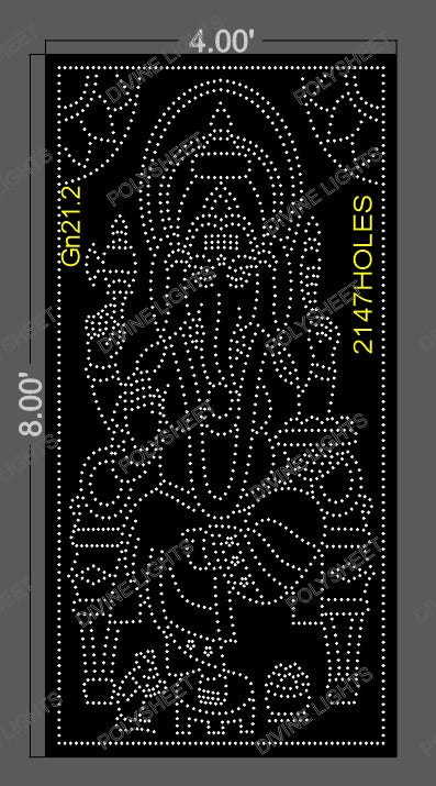 GN21.2 GANESH JI 8X4 FEET 2147 HOLES