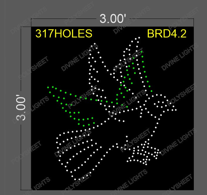 BRD4.2 BIRD 3X3 FEET 317 HOLES
