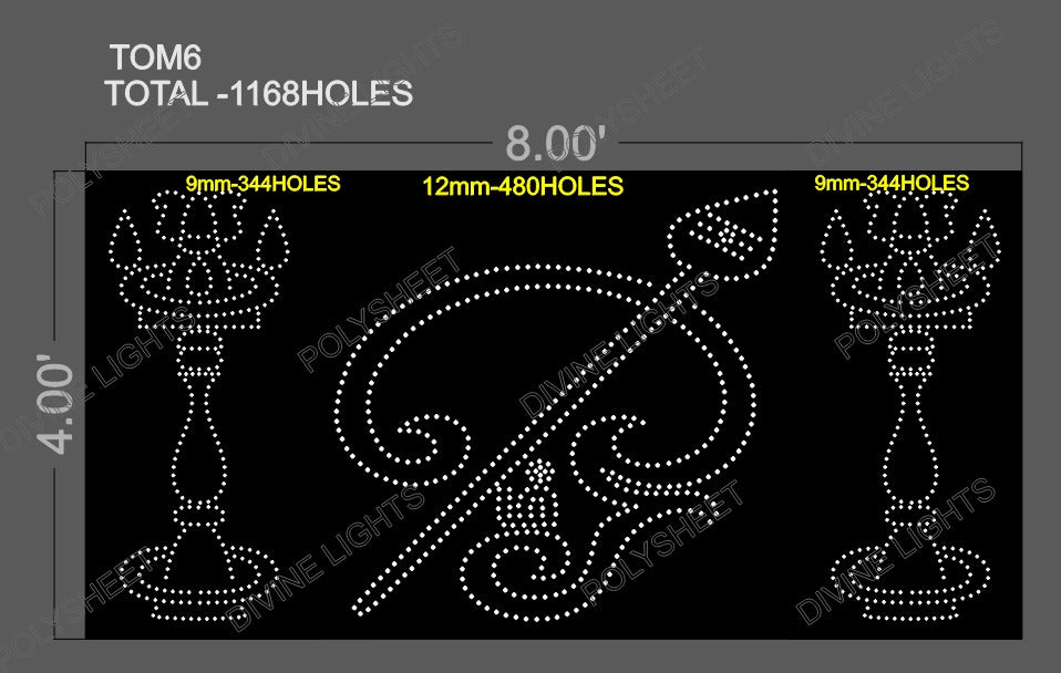 TOM6 TAMIL OM 4X8 FEET 1168 HOLES