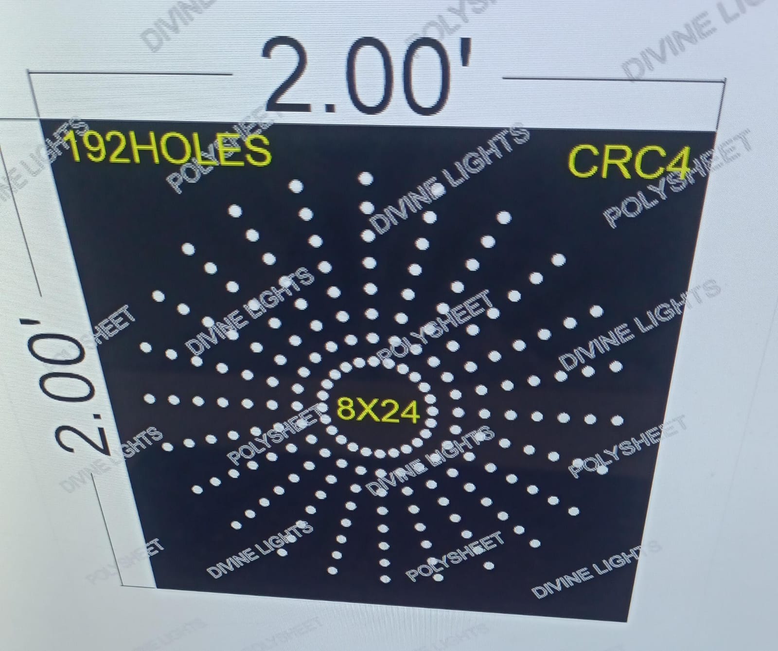 CRC4 CHAKRI 2X2 FEET 192 HOLES
