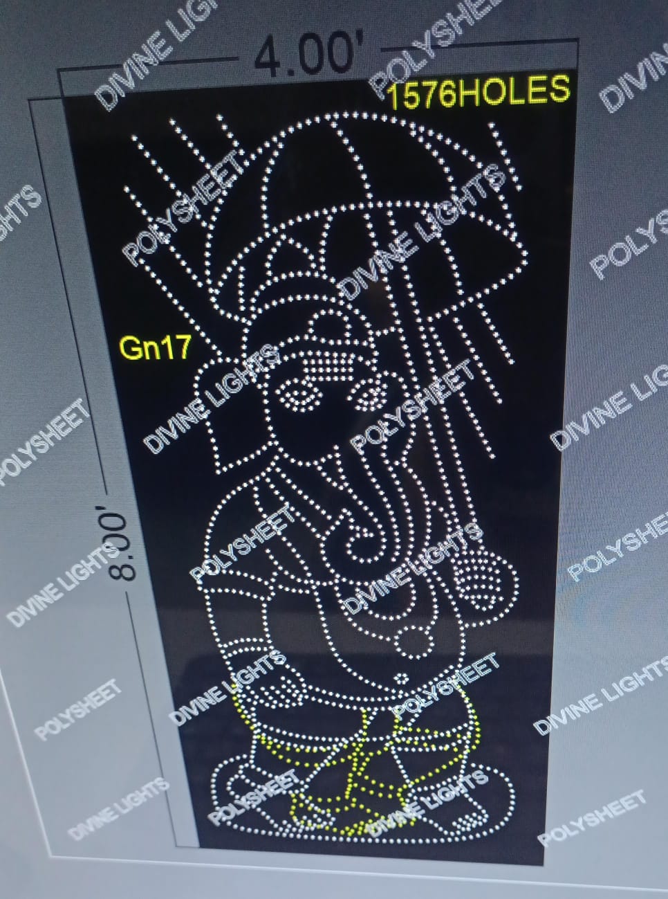 GN17 GANESHJI 8X4 FEET 1576 HOLES