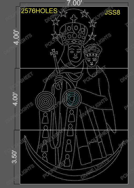 JSS8 JESUS 11.5X7 FEET 2576 HOLES (3 PARTS)