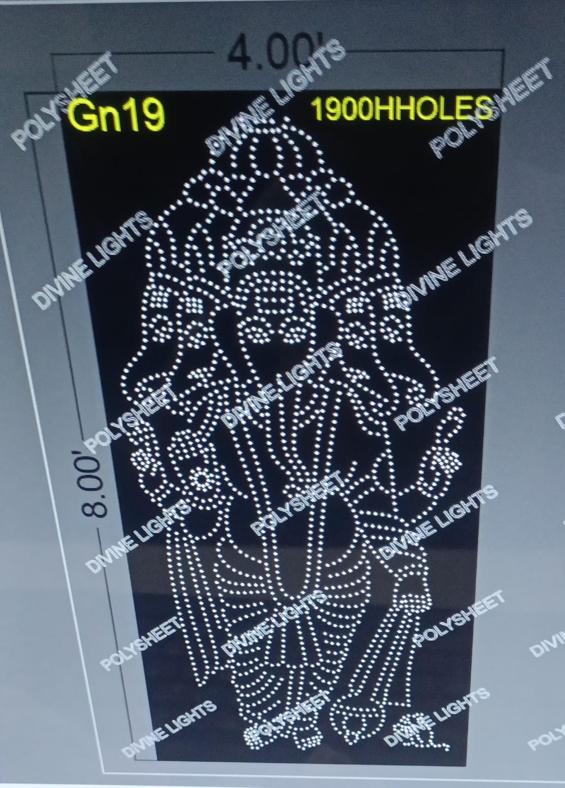 GN19 GANESHJI 8X4 FEET 1900 HOLES