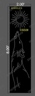 CSD28 CUSTOM DESIGN 8X2 FEET 409 HOLES