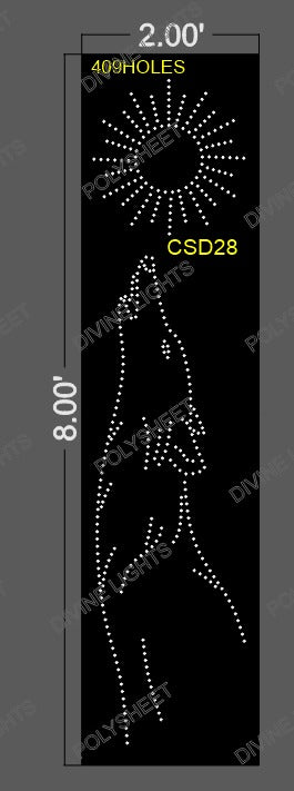 CSD28 CUSTOM DESIGN 8X2 FEET 409 HOLES
