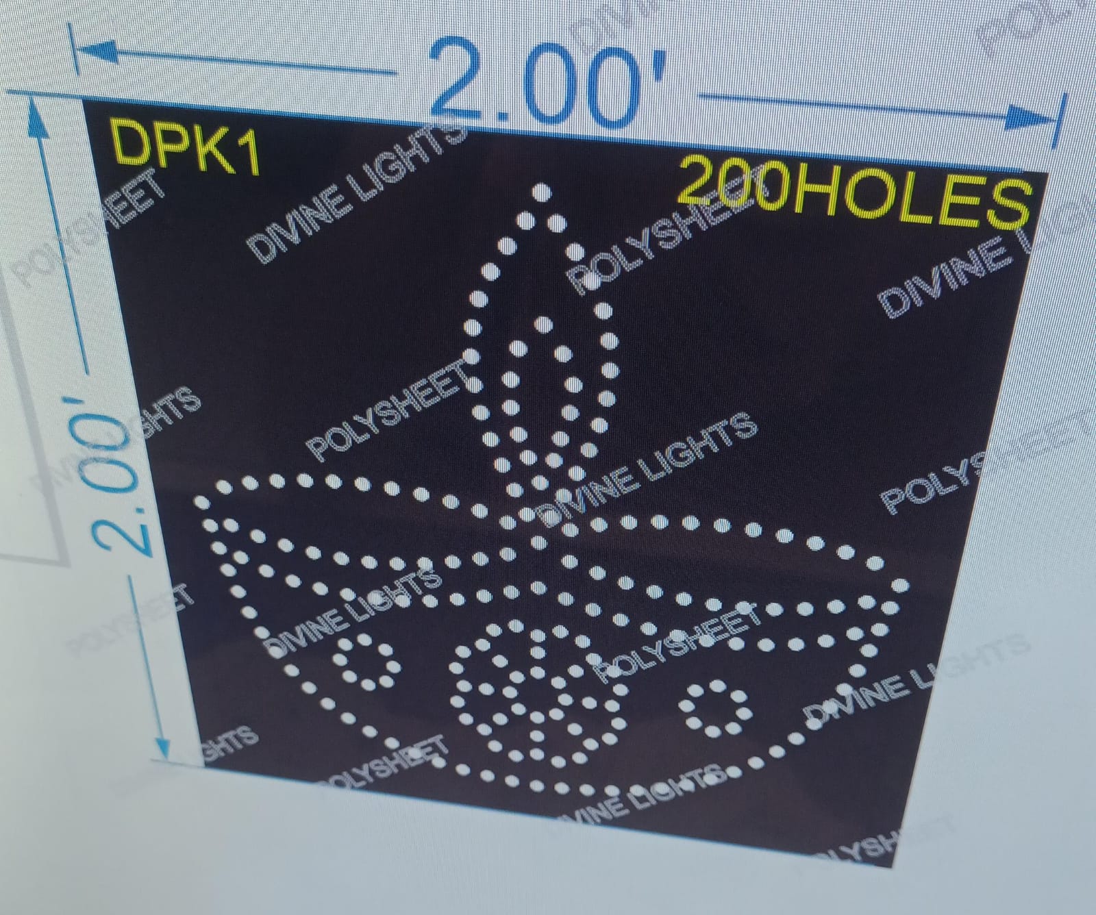 DPK1 DIPAK 2X2 FEET 200 HOLES