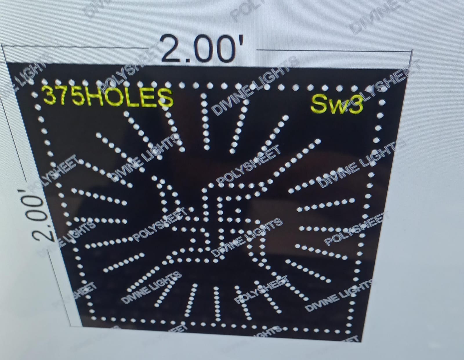 SW3 SWASTIK 2X2 FEET 375 HOLES