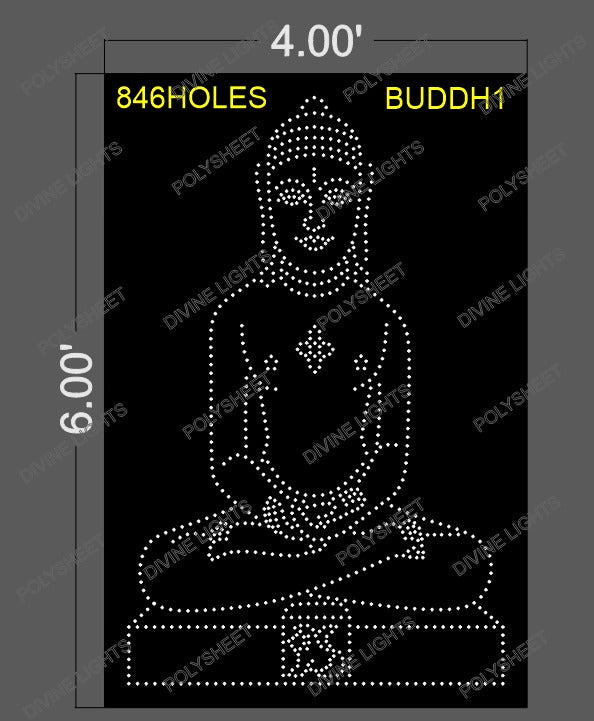 BUDDHA1 BUDDHA GOD 6X4 FEET 846 HOLES
