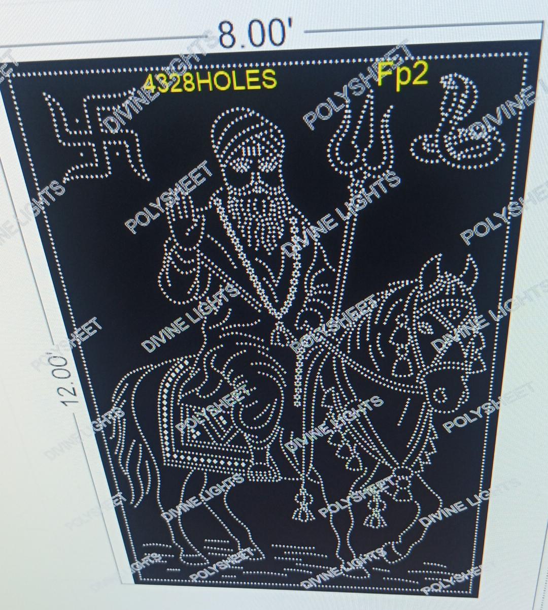 FP2 Sikh Nihang 12X8 FEET 4328 HOLES (3 PARTS )