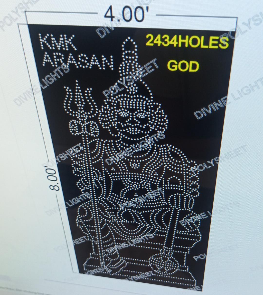 GOD SOUTH GOD 8X4 FEET 2434 HOLES
