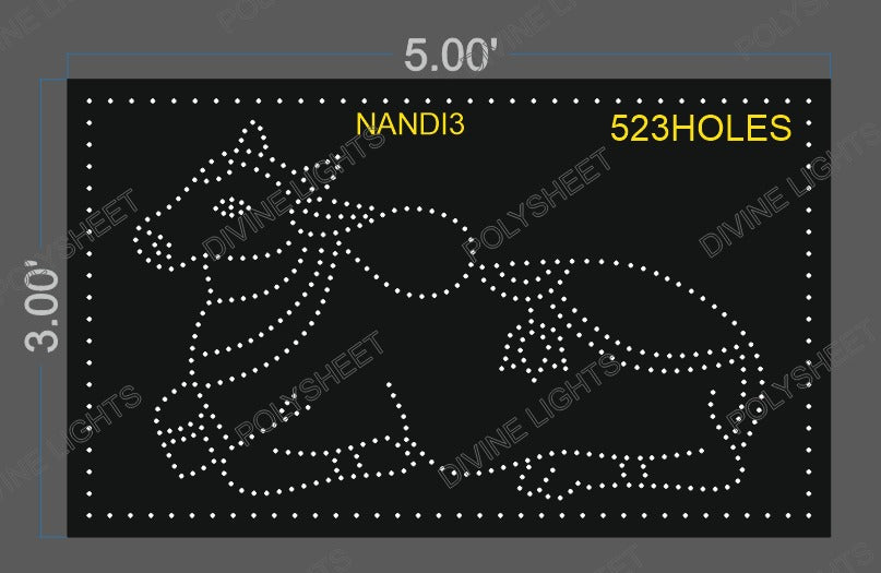 NANDI3 NANDI 3X5 FEET 523 HOLES