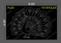 PC29 PEACOCK 4X6 FEET 1513 HOLES