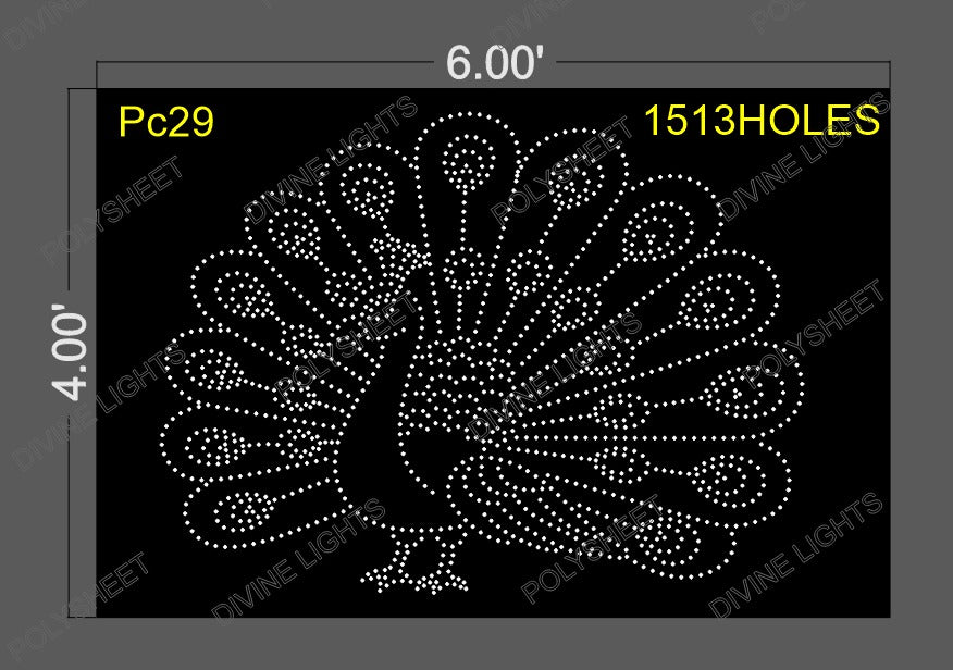 PC29 PEACOCK 4X6 FEET 1513 HOLES
