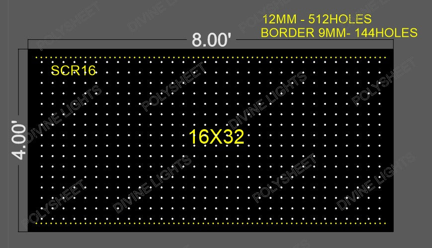 SCR16 SCREEN 4X8 FEET 656 HOLES