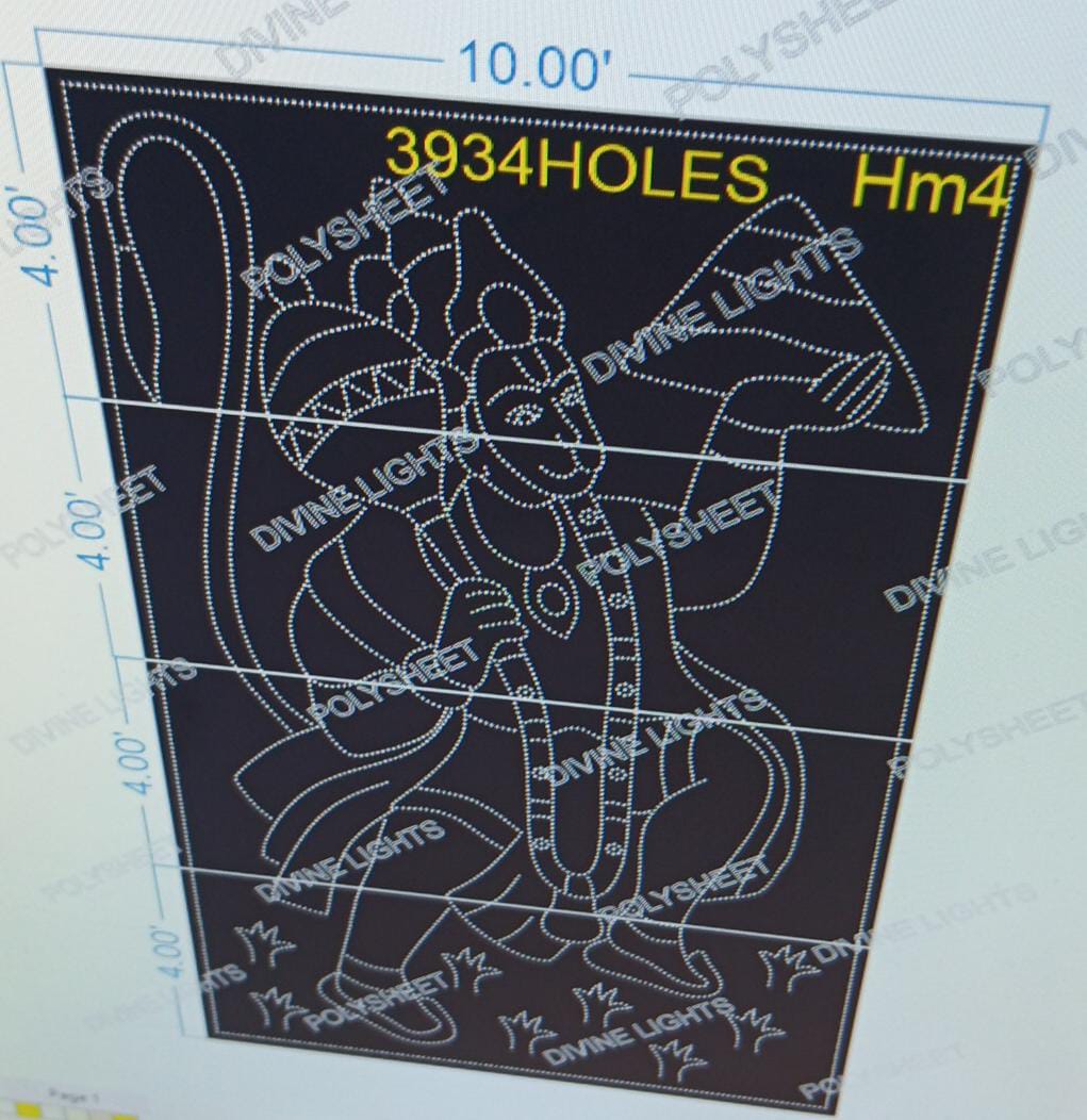 HM4 HANUMAN 16X10 FEET 3934 HOLES  (4 PARTS)