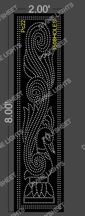 PC22 PEACOCK 8X2 FEET 1508 HOLES